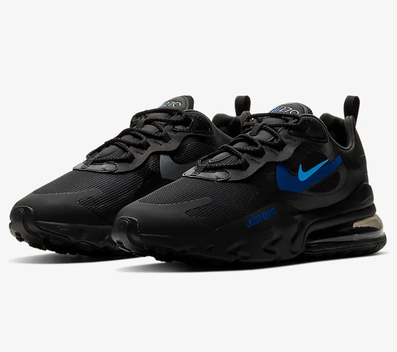 Nike Air Max 270 React Noir/Hyper royal/Gris froid/Bleu héros - Baskets Homme Nike