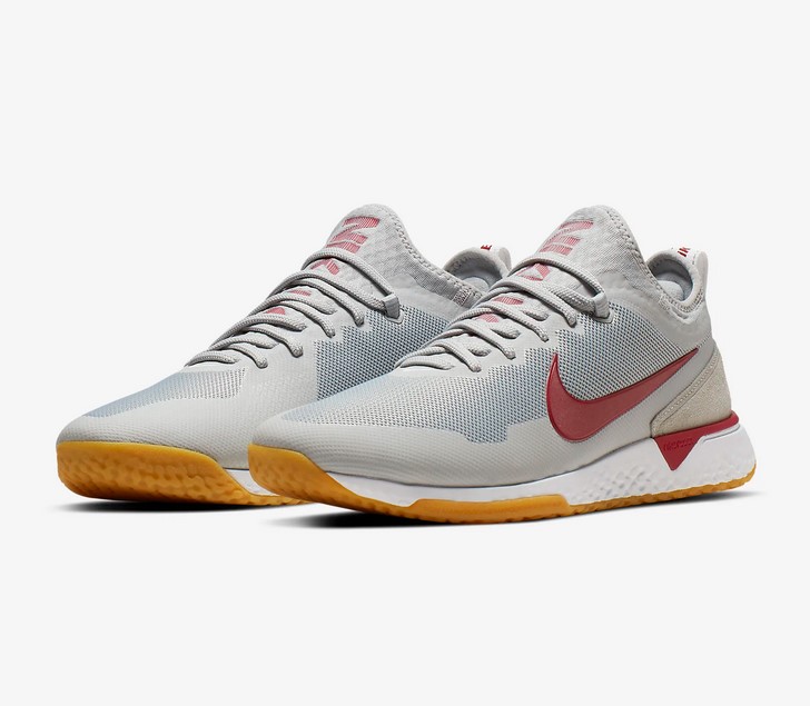 Nike F.C. Gris loup/Blanc/Gomme marron clair/Rouge noble pas cher - Baskets Homme Nike