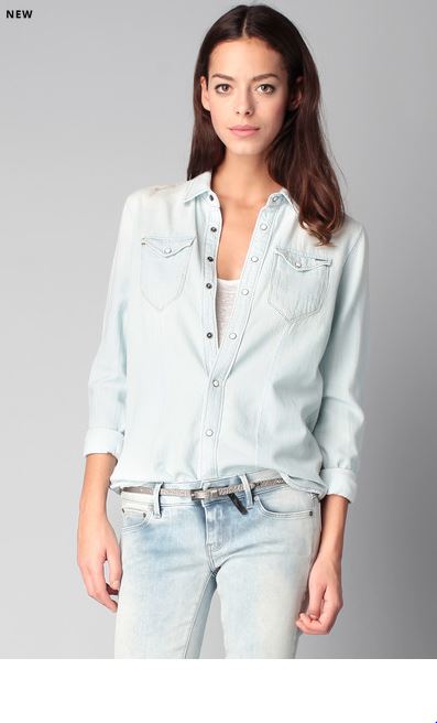 Chemise denim manches longues Bleu G-star