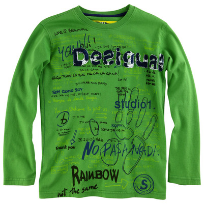 Desigual Tee-shirt jersey stretch vert citron