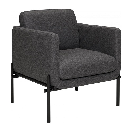 Elie Fauteuil en Tissu Gris Habitat - Fauteuil Habitat