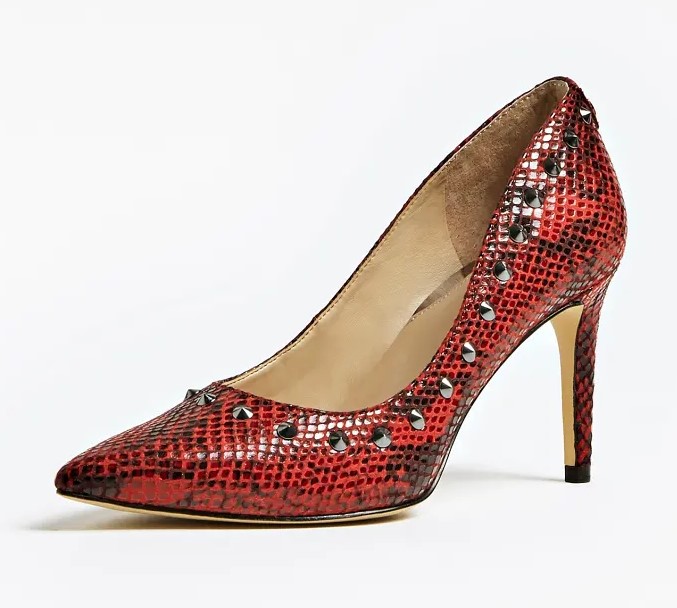 ESCARPINS BOLDENA MOTIF PYTHON CLOUS Rouge Guess