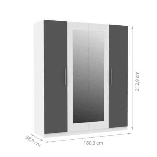 FINLANDEK Armoire de chambre PEHMEÄ pas cher - Armoire Cdiscount