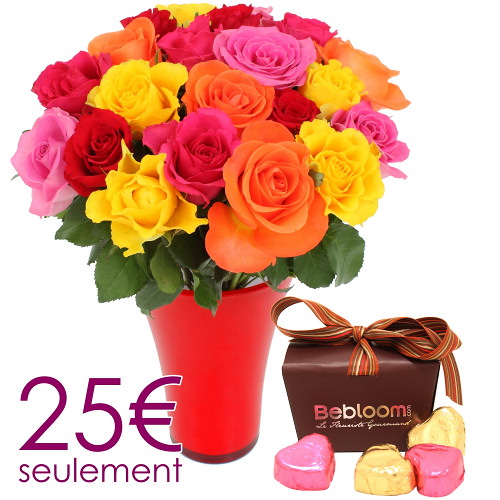 Fleurs pas Cher Bebloom - Cadeau La triple surprise prix 25,00 euros