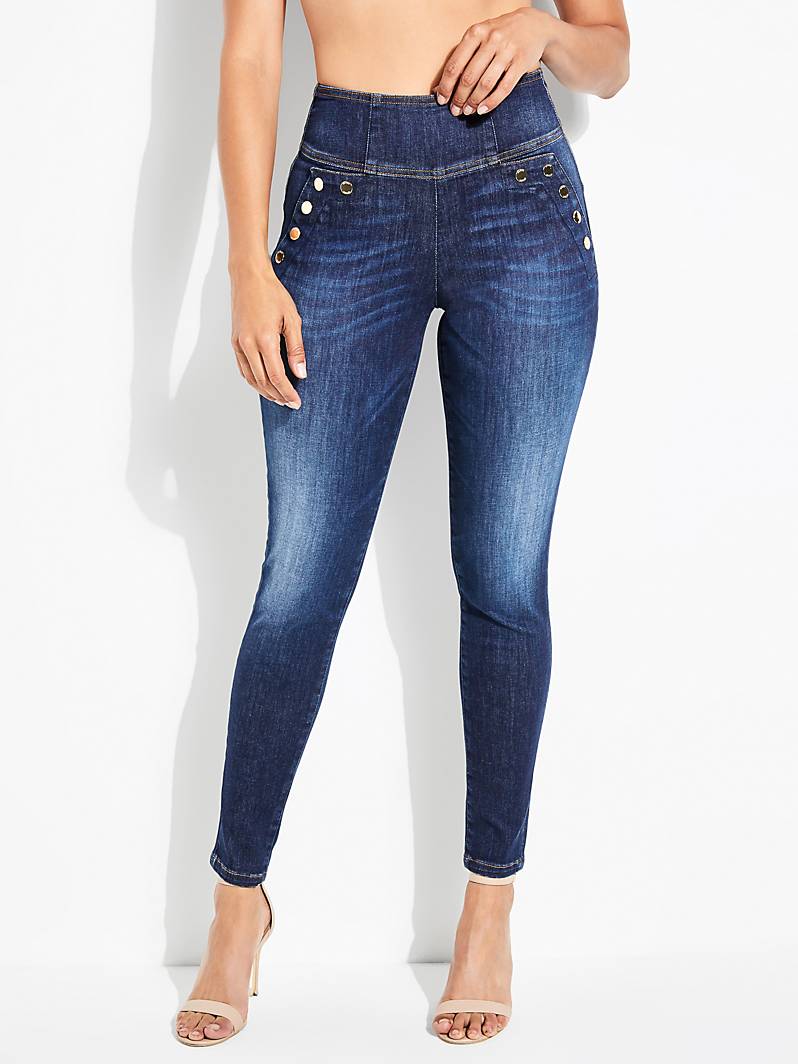 JEAN BOUTONS FRONTAUX Guess - Jeans Femme Guess