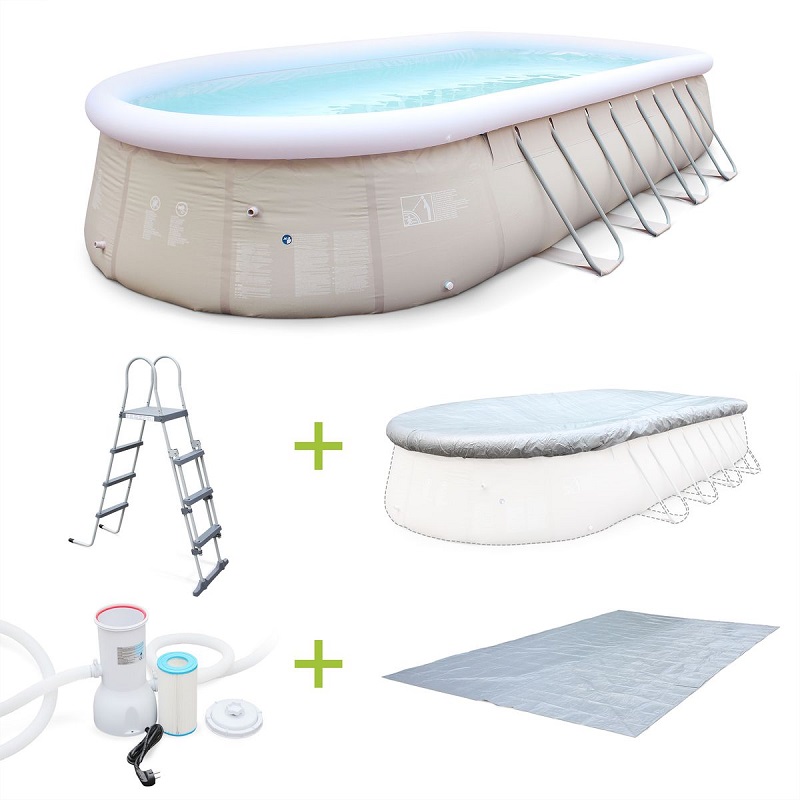 Kit piscine géante Saphir 7,3x3,6m pas cher - Piscine ManoMano