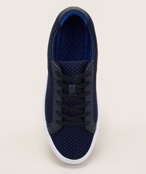 Lacoste Footwear Sneakers en textile bleu pas cher - Baskets Femme Monshowroom