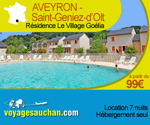 Location Voyages Auchan - Residence Le Village Goelia Saint Geniez d'Olt 99 Euros