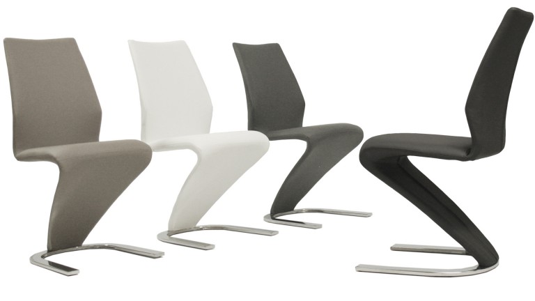 Chaise design Cadix au pied en acier chromé - Soldes Chaises Mobilier Moss