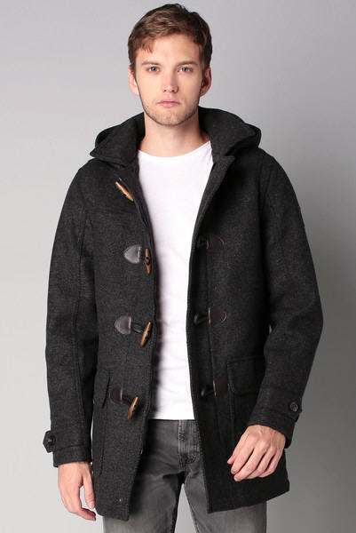 Manteau gris laine boutons duffle coat Henry Tom Tailor
