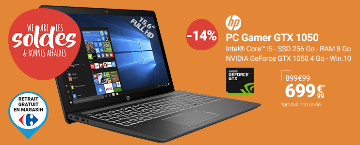 Soldes Pc Portable Rue du Commerce - HP Pavilion Power 15-CB015NF