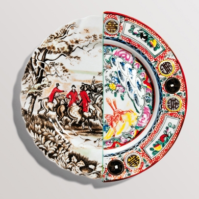 Lot de 2 assiettes plates Hybrid Eusafia, Seletti