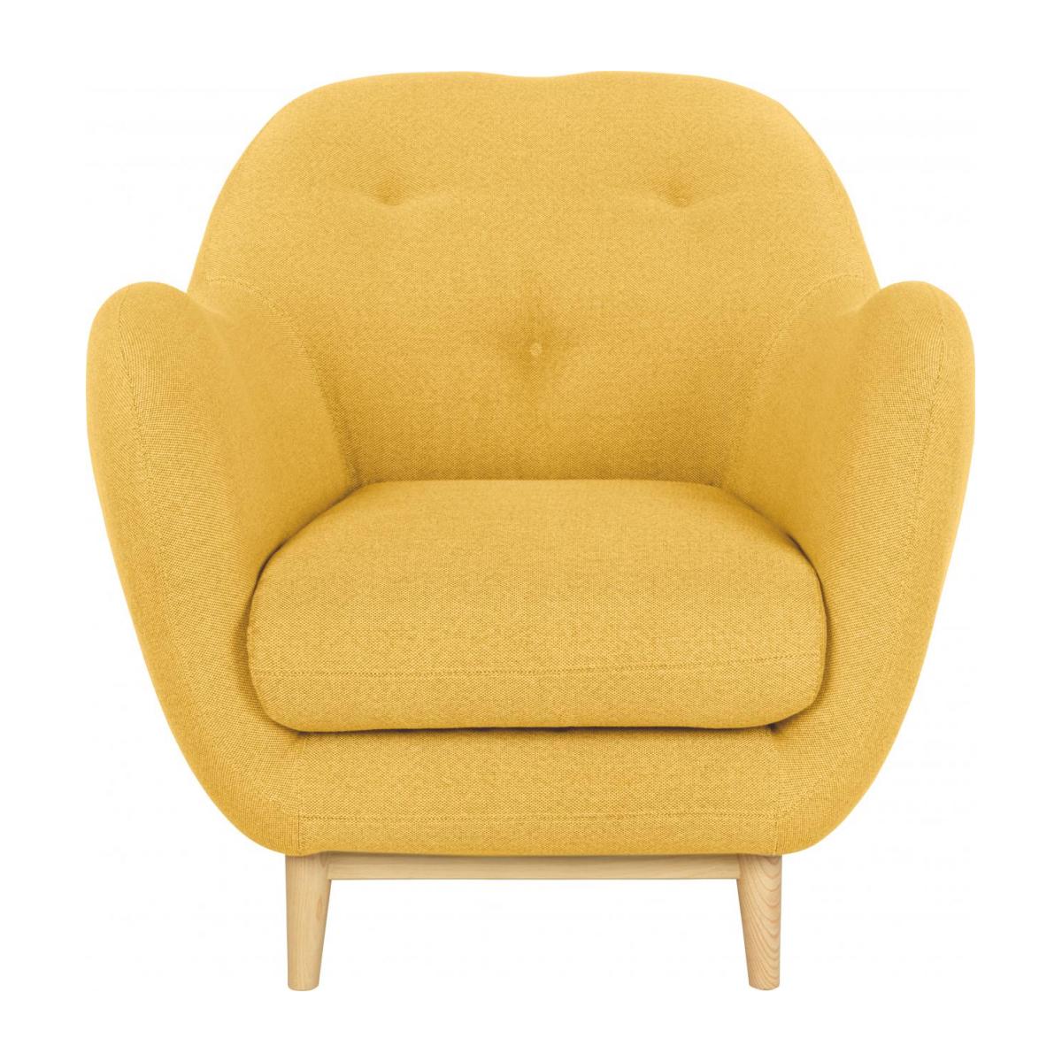 Melchior Fauteuil en Tissu Jaune Habitat - Soldes Fauteuil Habitat