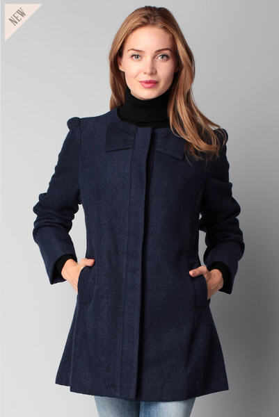 Manteau 3/4 navy chiné métalliques Surina Molly Bracken