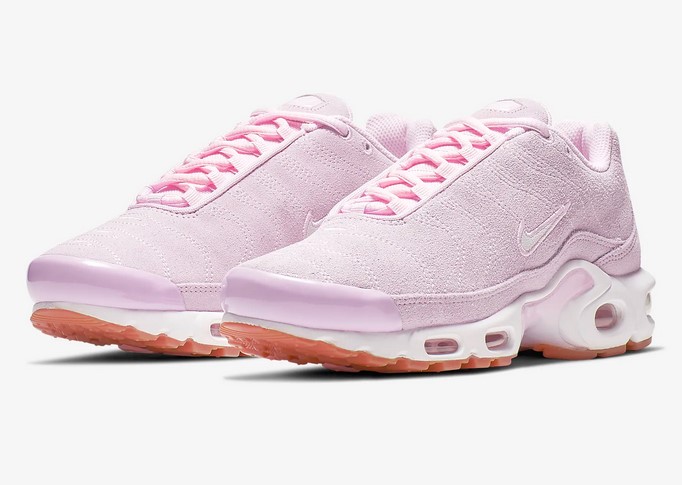 Nike Air Max Plus Premium Rose Psychédélique/Mousse Rose/Gomme marron clair/Blanc pas cher - Baskets Femme Nike