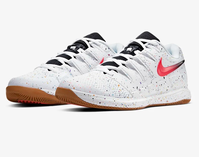 NikeCourt Air Zoom Vapor X Blanc/Aqua oracle/Noir Cassé/Cramoisi laser pas cher - Baskets Homme Nike