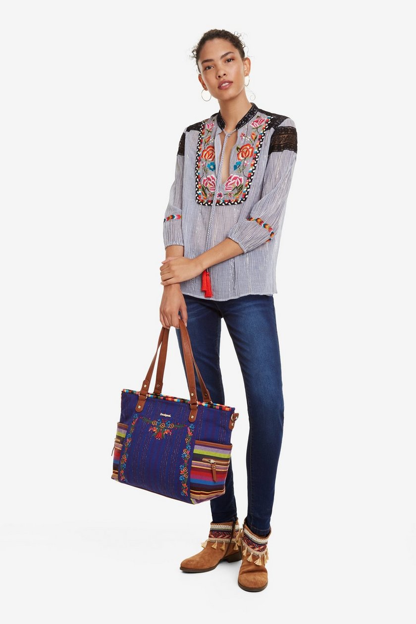 Sac mexicain Mexican Patch Maxton Desigual - Sac à Main Desigual