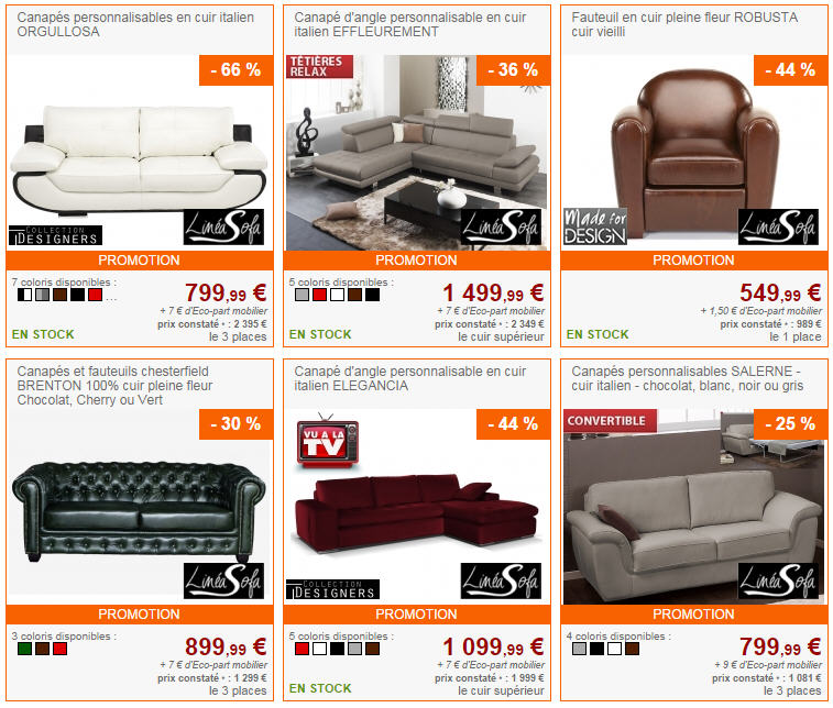 Canapé Linea Sofa pas cher