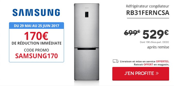 Refrigerateur congelateur en bas Samsung RB31FERNCSA