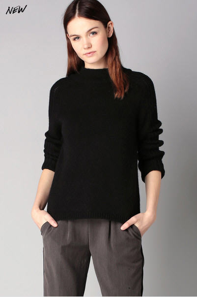 Pull laine noir Suzanne Sud Express