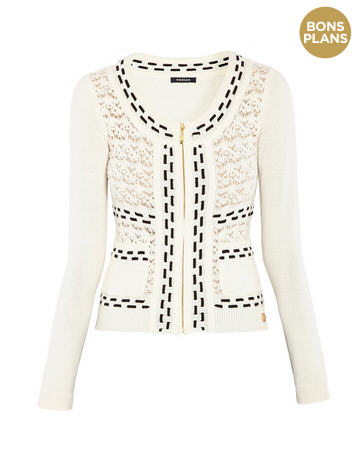 Pull veste unie Morgan