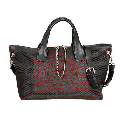 Sac cuir perforé Rubis Noir Desigual