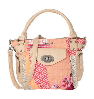 Sac perles et broderies Louisa Beige Desigual