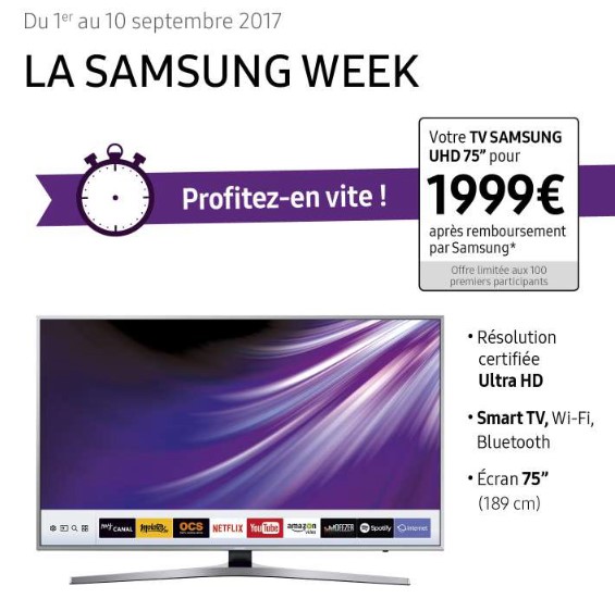 TV LED Samsung UE75MU6105 4K UHD
