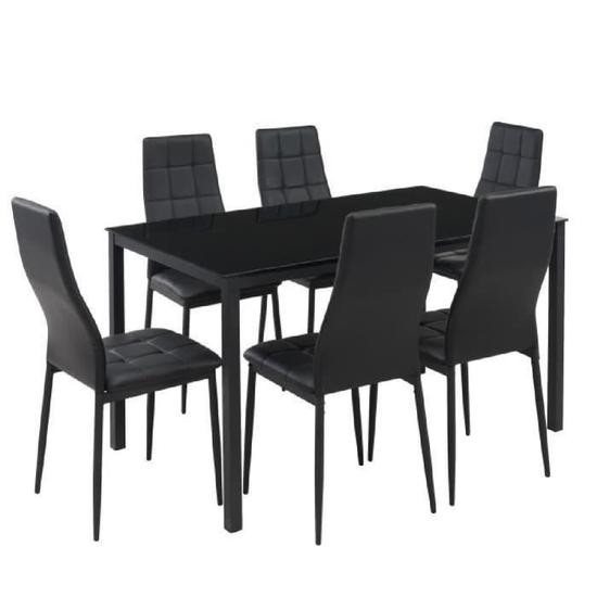 SELVA Ensemble table à manger de 6 à 8 personnes pas cher - Table à manger Cdiscount