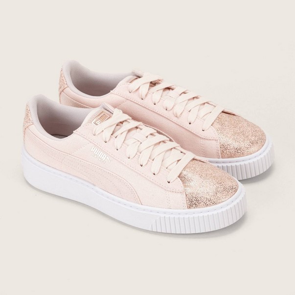 Puma Canvas Wn's Sneakers à plateforme rose - Baskets Femme Monshowroom