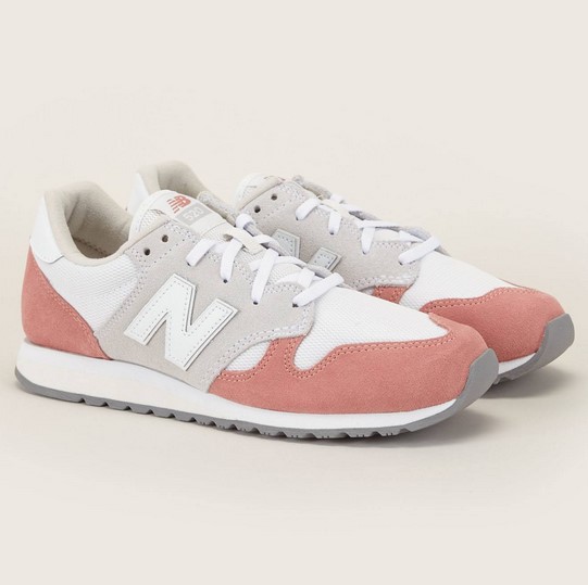 New Balance WL520TD Sneakers bi-matières rose et gris - Baskets Femme Monshowroom