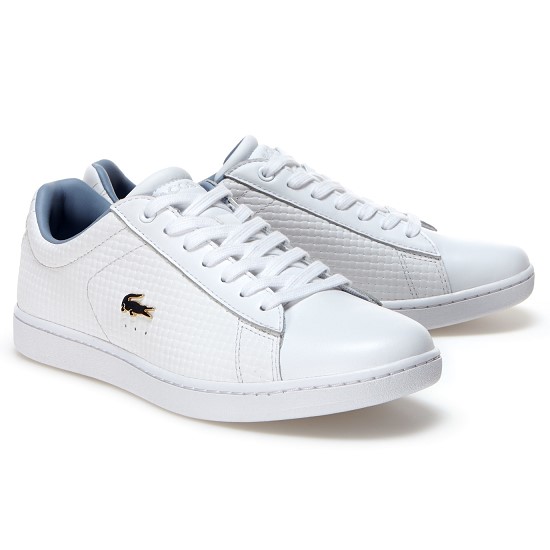 Sneakers Carnaby Evo Lacoste en cuir tressé - Baskets Femme Lacoste