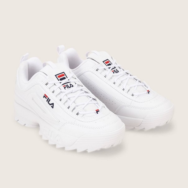 Fila Disruptor Sneakers en cuir blanc - Baskets Femme Monshowroom