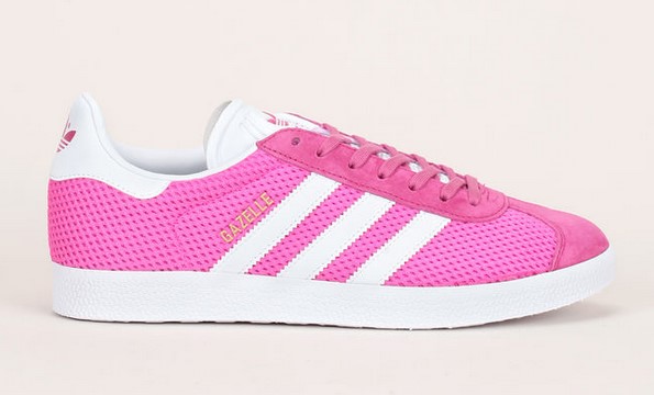 Adidas Originals Sneakers Gazelle en mesh fuschia empiècements en cuir nubuck 