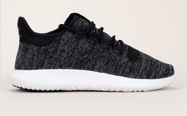 Sneakers gris chiné en toile texturée à empiècement Tubular Shadow Knit Adidas Originals