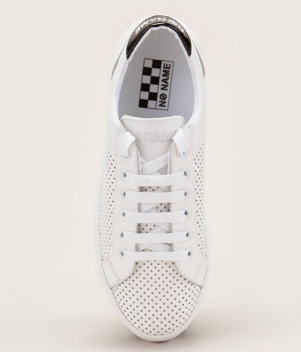 No Name Plato Bridge Sneakers perforées blanches - Baskets Femme Monshowroom