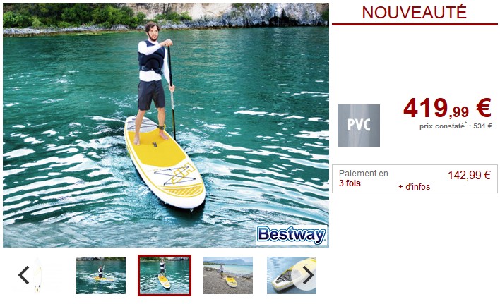 Stand up paddle FLOREANA de BESTWAY pas cher - Stand up paddle Vente Unique