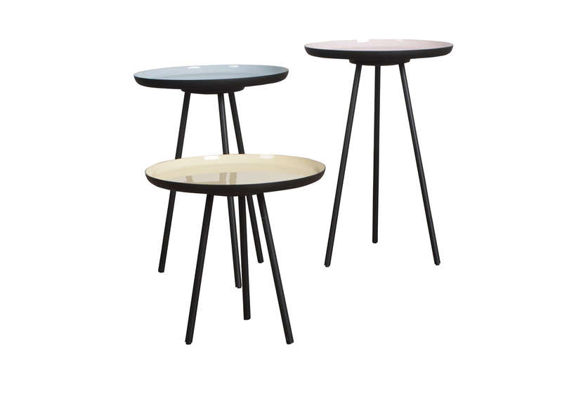 Trio de 3 tables basses ENA couleur pastel