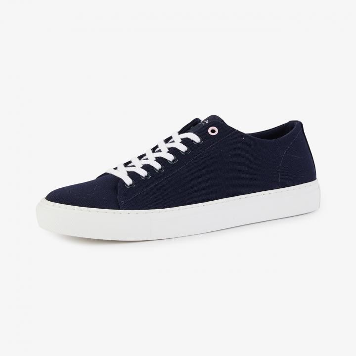 Tennis bleu marine unies en toile Eden Park - Baskets Homme Eden Park