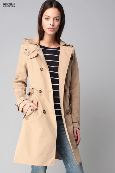 Trench beige capuche Savannah Only