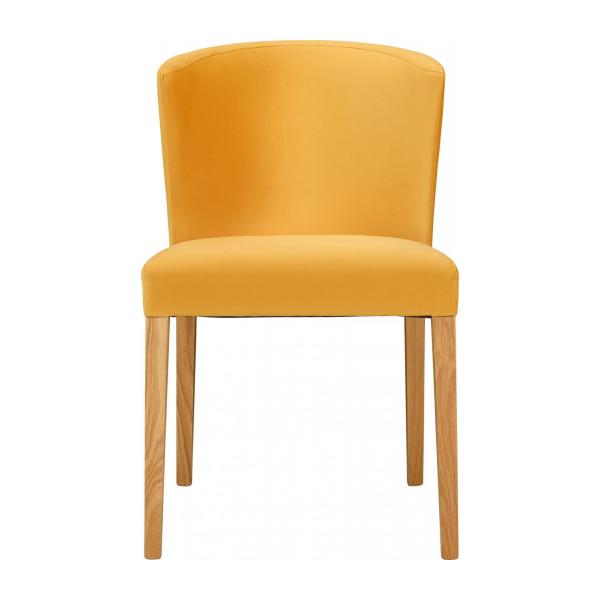 Valentina Chaise Velours Jaune Habitat - Chaises Habitat