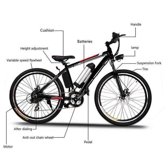 Vélo électrique vitesse Mountain Bike pas cher - Vélo électrique Cdiscount