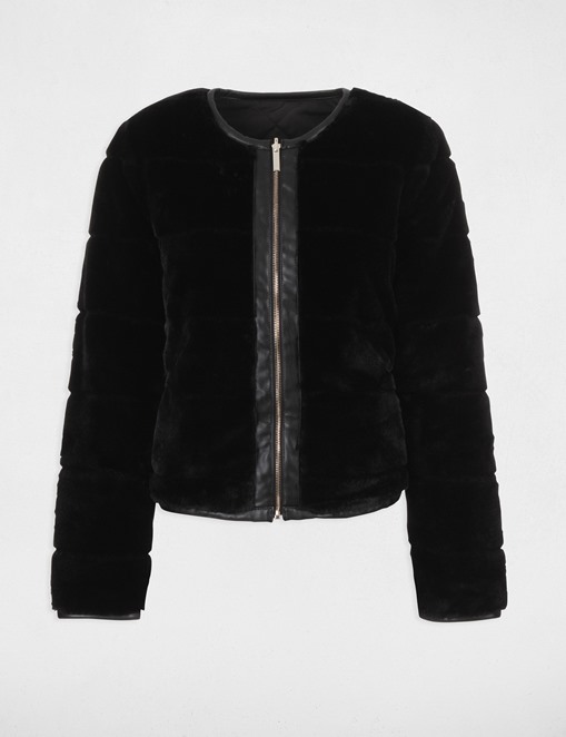 Veste courte zippée maille duveteuse Morgan - Veste Morgan