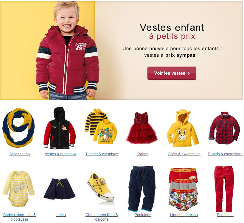 Vetements Enfants pas cher Bonprix