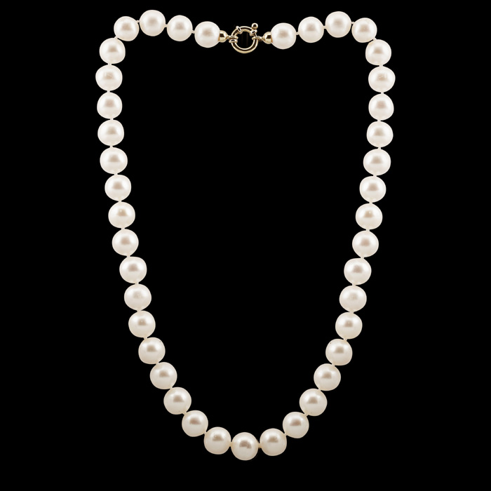 Collier Lys Blanc Or jaune