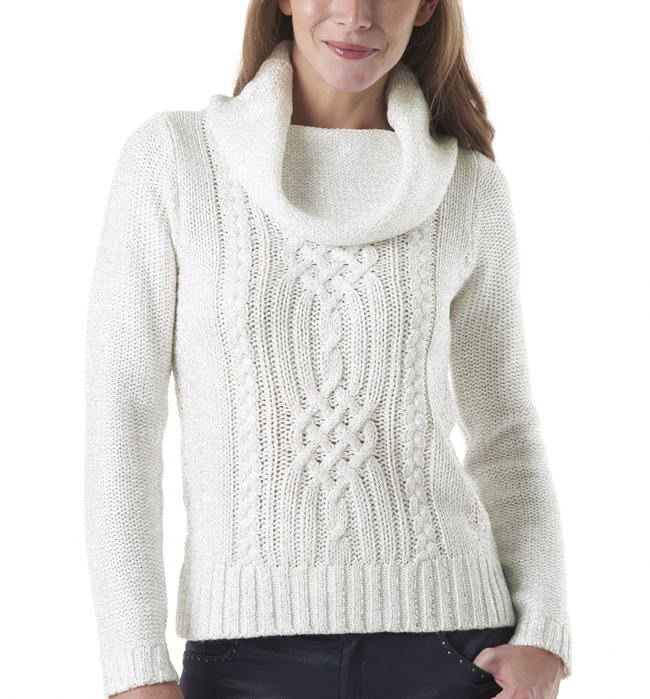 Pull femme irisé Blanc 