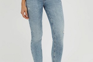 Jean skinny 1981 EXPOSED BUTTON GUESS Bleu Ciel
