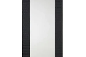 Grand miroir rectangulaire HOLLY gravé noir 75x160 cm