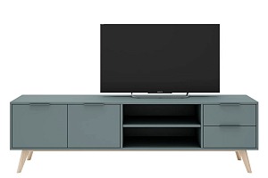 Meuble TV 180cm PISCO vert grisé