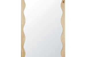 Grand miroir rectangulaire ondulé DOME en bois de manguier 100x170 cm